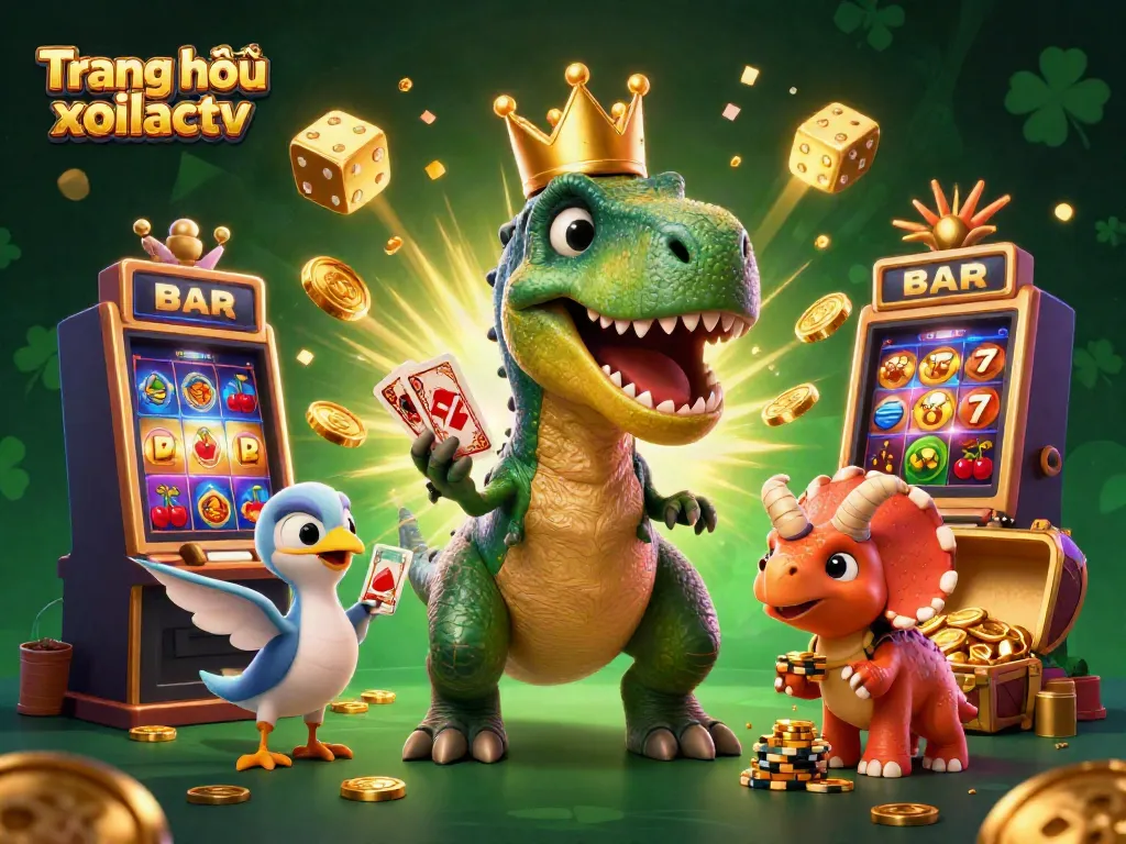 Experience high-energy gaming at Trang chủ xoilactv with fun characters and vibrant casino activities.