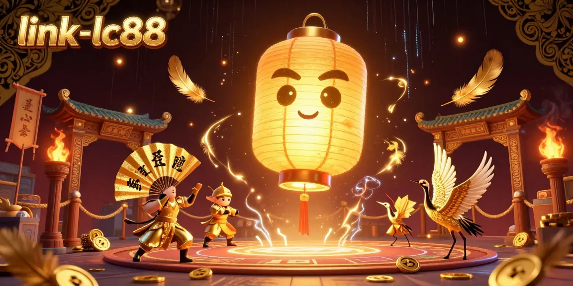 Engage in thrilling action with link-lc88 at a vibrant casino featuring golden lanterns and festive elements.
