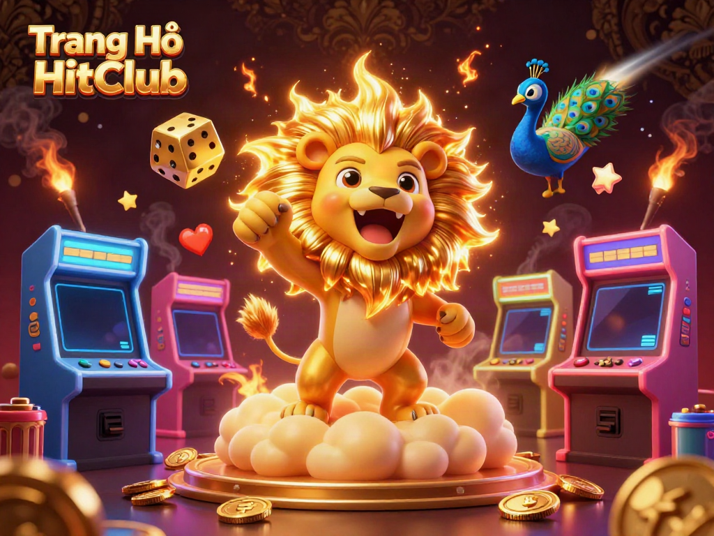 Engage with thrilling gameplay on Trang Chủ HitClub, featuring vibrant casino illustrations.
