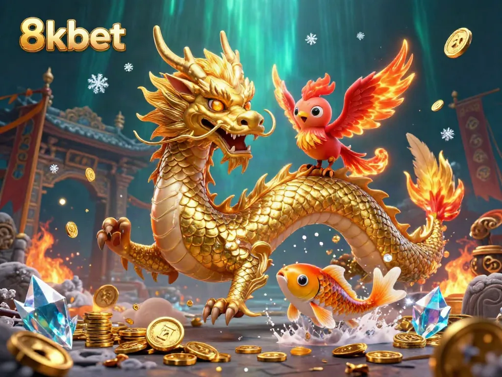 Experience thrilling gaming at 8kbet with unique characters and vibrant casino elements.