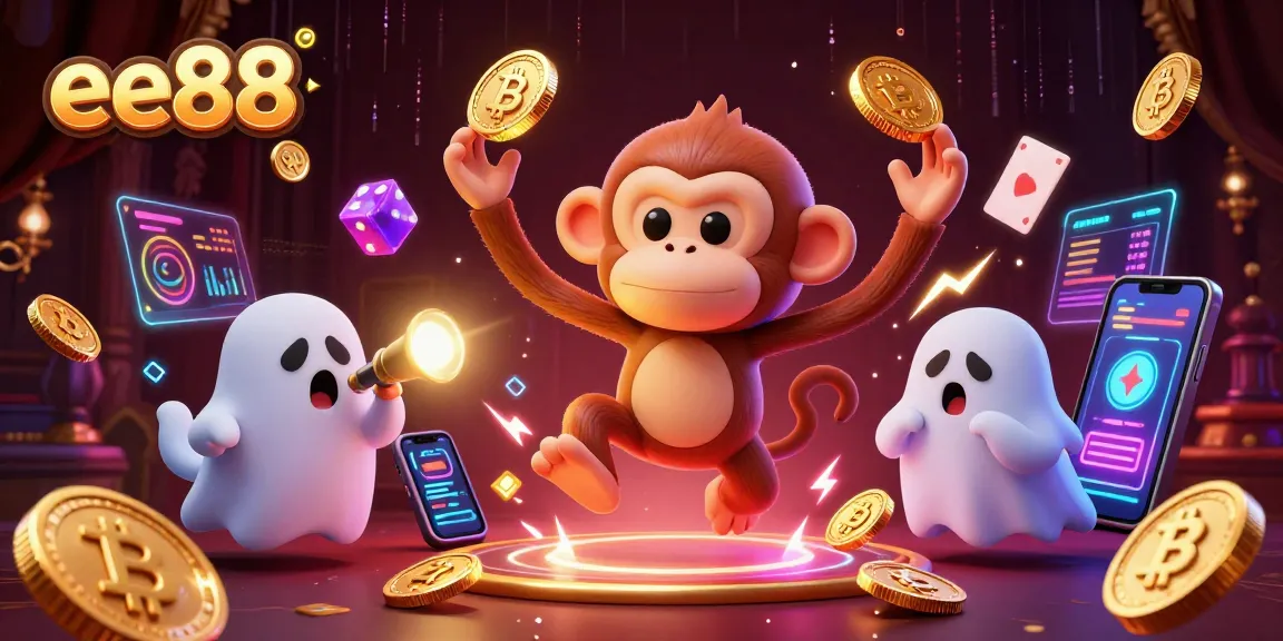 Experience the thrill of ee88 with a poltergeist monkey juggling gold while a ghost-hunter pup tracks it.