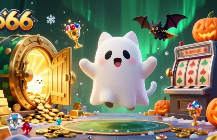 Win big with ko66 while enjoying thrilling 3D illustrations of gaming excitement and spooky fun!